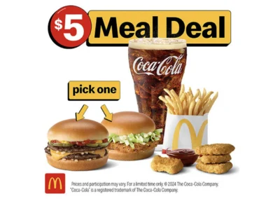 McDonald’s to launch $5 Meal Deal next week