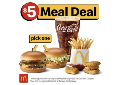 McDonald’s extends $5 meal deal in value push