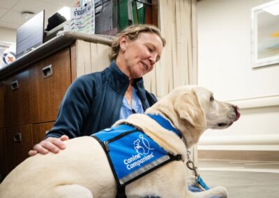 Trained dogs working inside hospitals help ease burnout among health care staff